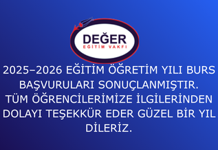 2025-2026 Burs sonuçları